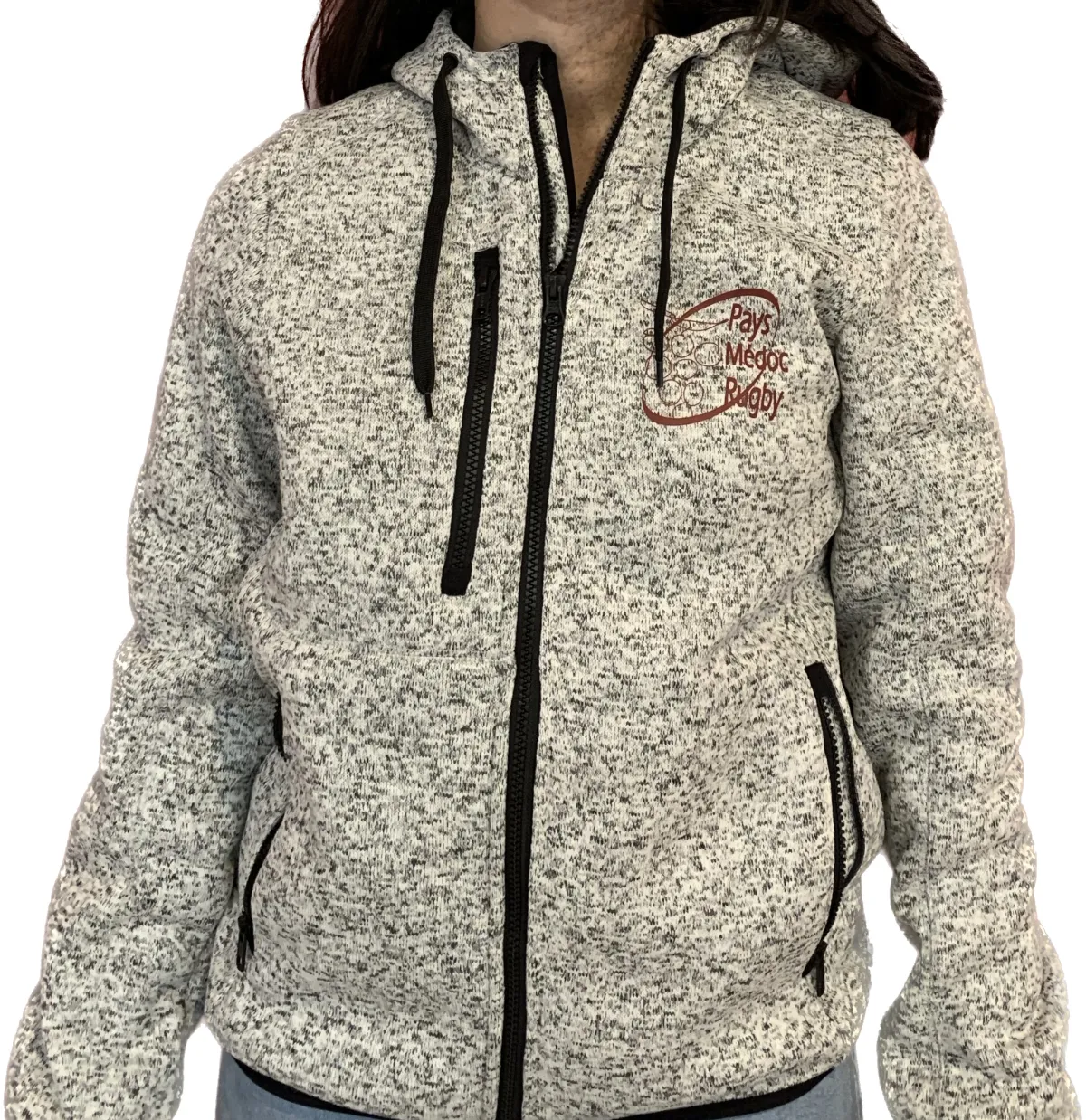 Veste à capuche grise