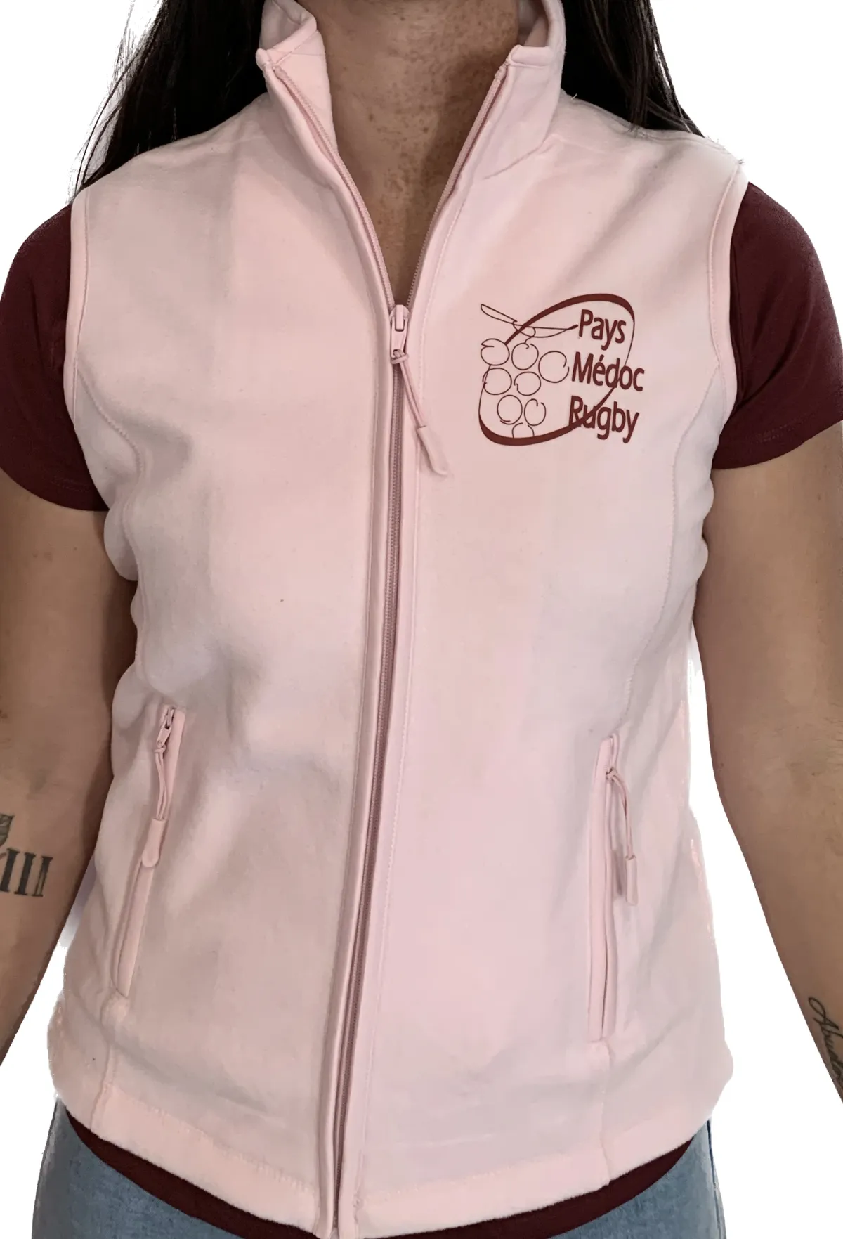 Veste sans manche rose
